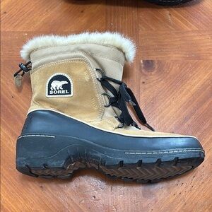 Sorel Tan and Black Winter Boots